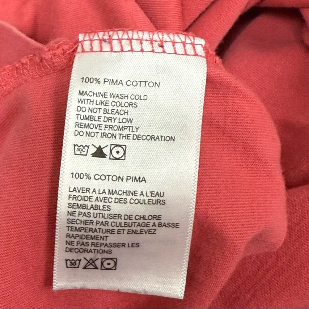 Tommy Bahama 2X Coral Pima Cotton Long Sleeve Pocket Tee Shirt Relaxed Fit - Picture 7 of 8